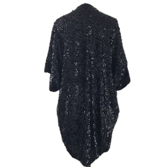 Upson Downes Black Sequin Short Sleeve Cocktail Evening Going Out Jacket - M - Picture 3 of 7